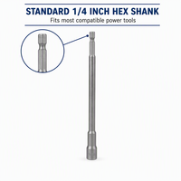 Professioneller 100mm Chrom-CrV-Stahl Magnetischer Steckschlüsselsatz, Schlagfest, 1/4 Zoll Sechskant-Schaft, 5mm-19mm Adapter, OEM Bohrmaschinen-Zubehör