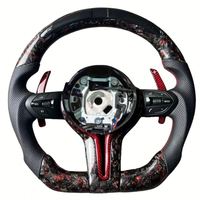 Volant en fibre de carbone forgé sur mesure avec LED pour BMW M3 M4 M5 F80 F82 E90 E91 X5 X6 F16 F10 F30 F32 F36 F60 328i I8 G22