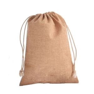 Sac en toile de jute avec cordon de serrage, impression personnalisée, petit format, pour cadeau, avec logo - Product Image 6