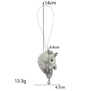 Llavero de moda elegante para mujer, hipoalergénico, de alta calidad, rosa, con colgante de cristal y cuentas, accesorio para bolso - Product Image 5