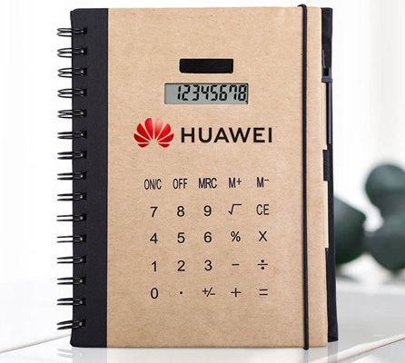 Electronic Notebook Calculator Pen Promotion Gift Customized Private Label Logo 8-Digit Solar-Powered Calculator