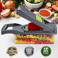 AZ Bestseller Groente- & Fruit Snijder Roestvrijstalen Messen Vaatwasmachinebestendig Handmatig Keukenhulpje Multifunctioneel
