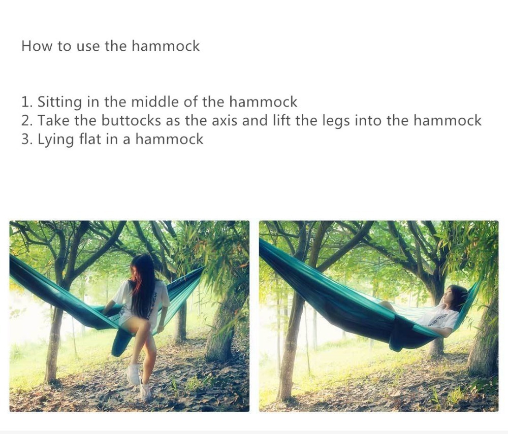 Original XIAOMI Zaofeng Hammock Swing Bed Mosquito Hammocks Max Load 300KG for Outdoor Camping Swings