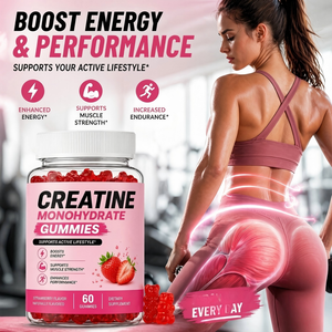 Gummies de créatine monohydrate 5g certifiées GMP pour femmes, 60 unités, 2 par portion, pour le soutien <span class=keywords><strong>musculaire</strong></span> – Vente en gros OEM - Product Image 5