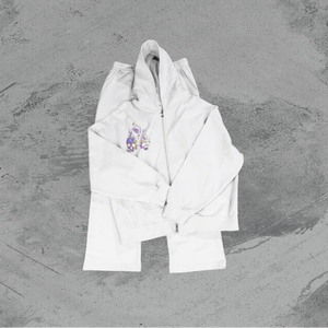 Conjunto de sudadera con capucha y pantalones de entrenamiento con cremallera informal transpirable y respetuoso con el medio ambiente para hombre - Product Image 3