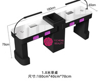 Yicheng beauté en gros blanc et noir table à ongles pour Salon de beauté Durable beauté ongles équipement manucure Table à vendre