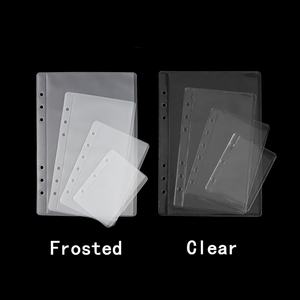 Pochettes de classeur mini A5 A6 A7 transparentes givrées, enveloppes à monnaie à ouverture latérale en plastique PVC, enveloppe budgétaire pour carnet de notes et planificateur - Product Image 3
