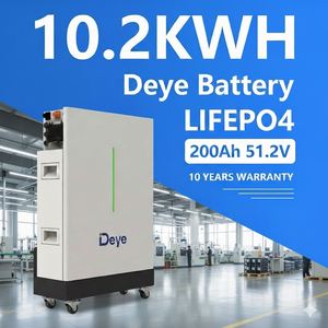 Factory Price Solar Deye RW-F10.2 51.2V 200AH Wall-Mounted Lithium Battery 10kwh for Home Solar System - Product Image 1