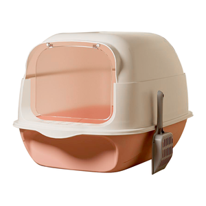 Scatola per gatti in plastica leggera resistente e resistente rosa di fabbrica per casa e Multi-gatto - Product Image 1