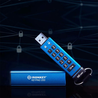 Keypad IronKey autentik Seri 200 FIPS Flash Drive USB 140-3 tingkat 3 divalidasi dengan XTS-AES enkripsi perangkat keras 256-bit
