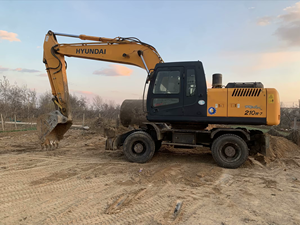 Excavadora de ruedas usada Original Hyundai excavadora de neumáticos de segunda mano Hyundai 210W-9 150W-9 80W Rotex a la venta - Product Image 6
