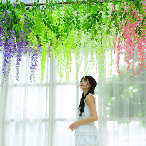 Decorazione di cerimonia nuziale Della Fabbrica 12PCS Per Sacchetto Romantico Bella Violet Attaccatura di Parete Artificiale Wisteria <span class=keywords><strong>Fiore</strong></span> - Product Image 5