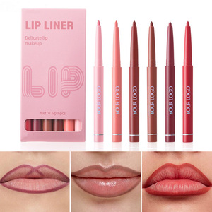 Delineador de Labios Mate Nude, Tamaño de Viaje, Venta Caliente Transfronteriza, Lápiz Labial Giratorio Impermeable de Larga Duración, Juego de Lápices Labiales LM25151 - Product Image 2
