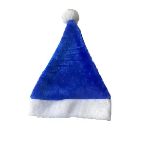 Benutzer definierte personal isierte Add Name Weihnachts mütze Cap Pom-Pom Print Stickerei Logo Warm Velvet Schwarz Blau Rot Grün Winter Santa Hats