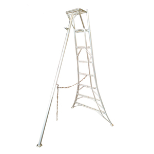 Aluminum <strong>Tripod</strong> Folding Step <strong>Ladder</strong> with 6 Steps 150kgd Load Capacity 300cm Open Size for Orchard Harvesting and Agriculture - Product Image 1