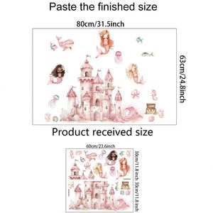 Wholesale 3D Cartoon <b>Wall</b> <b>Stickers</b> Castle Fish Princess Home <b>Decor</b> <b>Stickers</b> Kindergarten Self-adhesive PVC <b>Wall</b> <b>Stickers</b> - Product Image 6