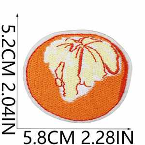 Parches Termoadhesivos Ecológicos de Bordado Computarizado con Diseño de Frutas de la Serie Naranja (Naranja Dulce) para Decoración de Ropa y Bolsos - Product Image 6
