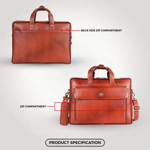 Genuine <b>Leather</b> Expandable Laptop <b>Backpack</b> for <b>Men</b> Adjustable Strap Fits up to 16\" Laptop/MacBook with 1 Year Warranty - Product Image 4