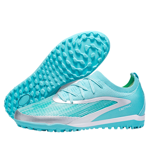 Factory Supplier Hot Selling New Arrival Cheap PVC Midsole PU Fly Knit Upper TPU Outsole Football <b>Boots</b> Soccer Shoes Men <b>Spring</b> - Product Image 1
