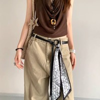 Nouvelle collection 2025 : Foulard en soie rétro pour femme, ceinture chaîne polyvalente haut de gamme, accessoires de mode modernes pour la taille