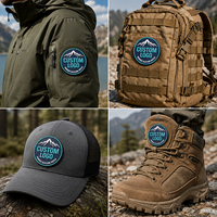 Écussons 3D personnalisés en PVC et silicone, badges en caoutchouc avec logo de marque pour l'extérieur, patchs auto-agrippants en gros pour sacs à dos et chapeaux