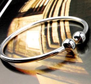 ANENJERY commercio all'ingrosso nuovo semplice braccialetto a sfera coppia donna uomo gioielli da sposa coppia braccialetto aperto - Product Image 5