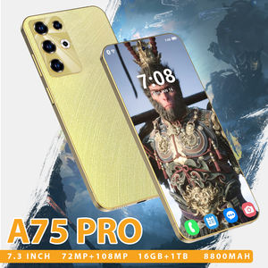 Nouveau télé<span class=keywords><strong>phone</strong></span> mobile intelligent A75 Pro 7.3 pouces Android 14 télé<span class=keywords><strong>phone</strong></span> à écran perforé 16 Go + 1 To double carte télé<span class=keywords><strong>phone</strong></span> 5G mondial - Product Image 4