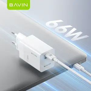 شواحن هاتف BAVIN عالية الجودة للبيع بالجملة PC980Y pd 66W شحن سريع eu وus شحن سريع نوع c للهواتف النقالة التي تعمل بنظام android