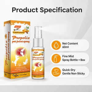 สเปรย์บำรุงข้อต่อสัตว์เลี้ยง Graci Propolis 60 มล. สารสกัดโพรโพลิสธรรมชาติสำหรับสุนัขและแมว บำรุงข้อต่อและกระดูก ช่วยบรรเทาอาการ ขายส่ง รับผลิตแบบ OEM ODM - Product Image 4