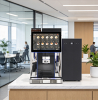 Distributeur automatique de café commercial TCN, du grain à la tasse, lait frais, lait chaud, mousse de lait, écran tactile multilingue pour hôtels