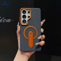 Étui de téléphone en cuir matelassé pour Samsung, étui de téléphone haut de gamme, étui magnétique en cuir PU 2026