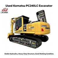 Excavatrice sur chenilles Komatsu PC240LC d'occasion, 24,5 tonnes, d'origine japonaise, de taille moyenne, pour travaux de terrassement et de construction
