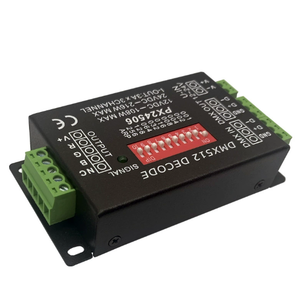 Décodeur professionnel PX24506, pilote DC12V-24V 9A/3CH DMX512, interrupteur manuel avec signal pour modules LED RGB et bandes lumineuses de scène - Product Image 2