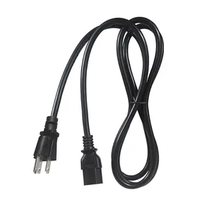 RTS U/L Approved American US 3 pin Flat Plug US AC Power Cable IEC C13 kettle Female Extension Cord