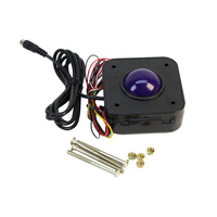 Bonne qualité nouveauté 3 pouces PS2 LED Arcade Trackball poussoir vertical en bois pour jeux d'arcade Mario pièces de Console de jeu