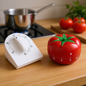 นาฬิกาจับเวลาครัวรูปทรงมะเขือเทศ TFA Dostmann นาฬิกาจับเวลาแบบกลไก 60 นาที สำหรับทำอาหารและอบขนม - Product Image 3