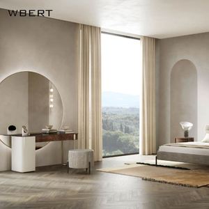 WBERT Italian Light Luxury Vanity, mesa de maquillaje de diseño de sensación de alta gama, estación de maquillaje de dormitorio minimalista moderna - Product Image 5