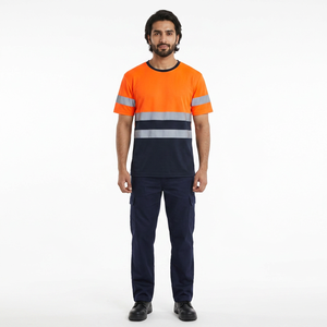Best Quality Hi <b>Vis</b> Safety <b>T</b>-<b>Shirts</b> for Men Customizable Logo Water-Proof Solid Colors Low MOQ <b>High</b> Reflective Safety Clothing - Product Image 1