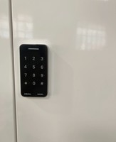Armario de almacenamiento para oficina y laboratorio, mueble de color blanco con cerradura