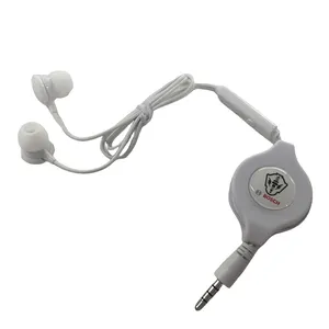Auriculares intrauditivos de 3,5mm, auriculares retráctiles con micrófono, auriculares para teléfono móvil, auriculares de música