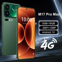 Smartphone Android 10 M17 Pro Max, écran Full 6,56 pouces, caméra arrière 13MP, caméra frontale 2MP, 3 Go de RAM, 16 Go de ROM, téléphone mobile 4G
