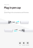 Stylet capacitif universel 2-en-1 pour tablette et téléphone, écran tactile iPad Android, pointe remplaçable, vente chaude
