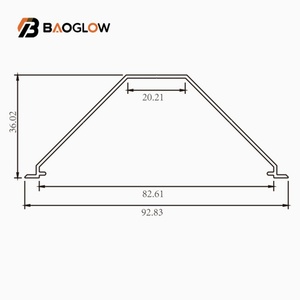 2025 Nouveau Personnalisé 45 °   Profilé LED en aluminium pour coin de plafond ou de mur, type V, avec faisceau oblique et angle de 90 degrés - Product Image 3