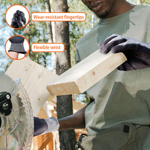 Venta caliente Cut-5 Hppe <span class=keywords><strong>PU</strong></span> Guantes anticorte Guantes de seguridad para la construcción Guantes recubiertos protectores antideslizantes resistentes a los cortes - Product Image 6