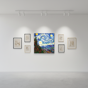 Kit <span class=keywords><strong>di</strong></span> Pittura Digitale Fai-<span class=keywords><strong>da</strong></span>-Te Moderno per Decorazione Casa, <span class=keywords><strong>Notte</strong></span> <span class=keywords><strong>Stellata</strong></span> <span class=keywords><strong>di</strong></span> <span class=keywords><strong>Van</strong></span> <span class=keywords><strong>Gogh</strong></span>, Arte Murale Dipinta a Mano su Tela, Dimensioni Personalizzabili - Product Image 2