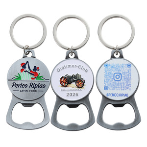 Décapsuleur personnalisé en alliage de zinc émaillé et imprimé, porte-clés décapsuleur de bière avec logo et code QR pour restaurants et événements - Product Image 1