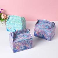 Sacs cadeaux en forme de sirène, sac cadeau en papier pour enfants, thème de la ferme, sirène, fête d'anniversaire, fournitures d'emballage DIY, boîte à bonbons