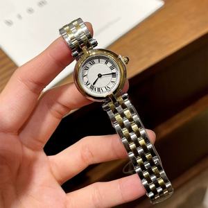 Montre-bracelet à <span class=keywords><strong>quartz</strong></span> Virtue 2026 pour femme, en acier inoxydable <span class=keywords><strong>blanc</strong></span> et or bicolore, durable, en alliage, résistante à l'eau 3 ATM, élégante et tendance - Product Image 2