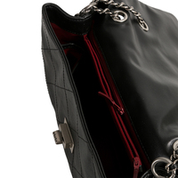 Sac bandoulière polyvalent en cuir avec chaîne tressée, sac à rabat classique pour les trajets quotidiens
