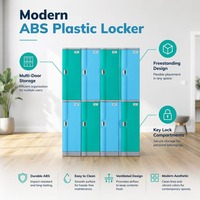 Casiers modernes industriels en plastique ABS étanches avec structure à verrouillage pour la maison, le bar, l'appartement, la salle de sport, l'école, l'hôpital et l'usage commercial